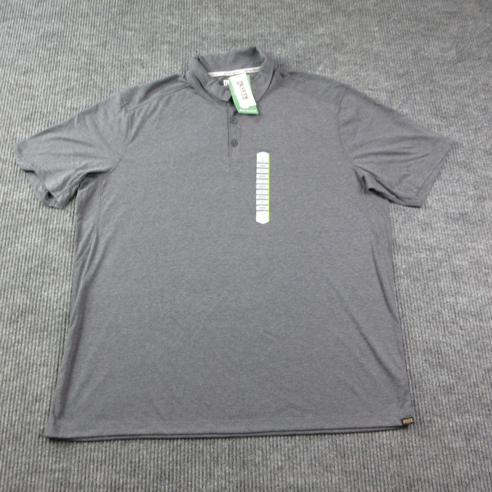 Duluth Trading Co Polo Shirt Mens XL Gray Dry On The Fly Relaxed DriRelease NWT